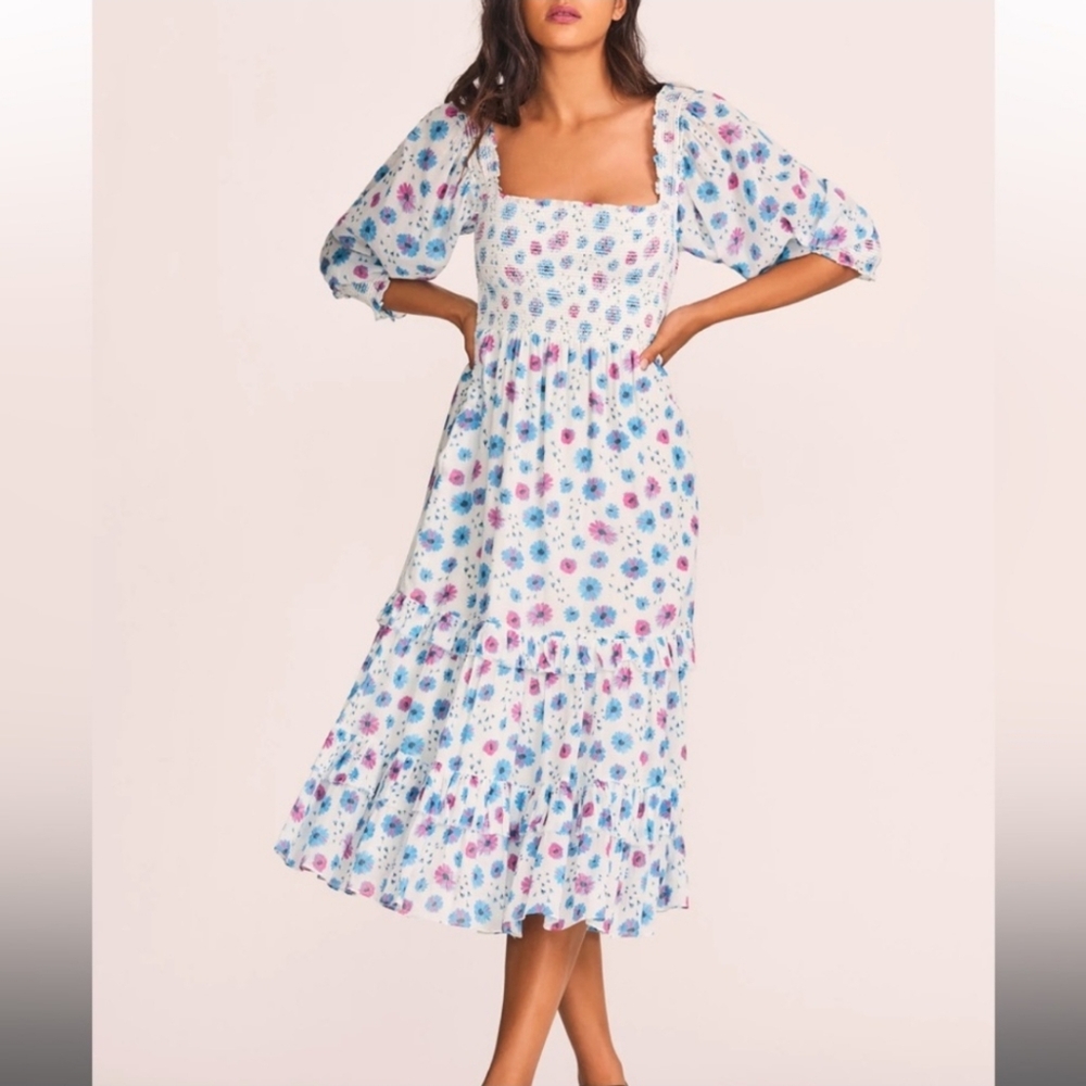 Loveshackfancy Miri Dress Deep Cotton Candy Size S
